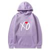 Mens Oversized Hooded Sweatshirt With XO Letter Print Loose Fit Streetwear Casual Top