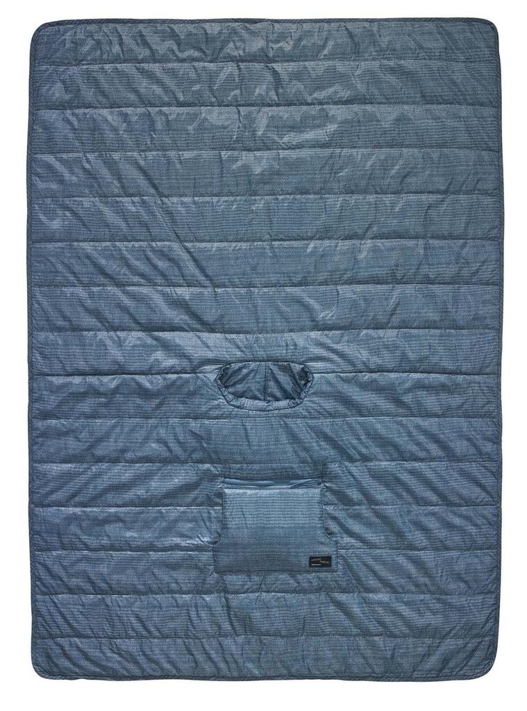 THERMAREST Outdoor Camping Hooded Blanket Honcho Poncho Blue Woven 200 x 142 cm Japanese 30254 [Genuine Product]