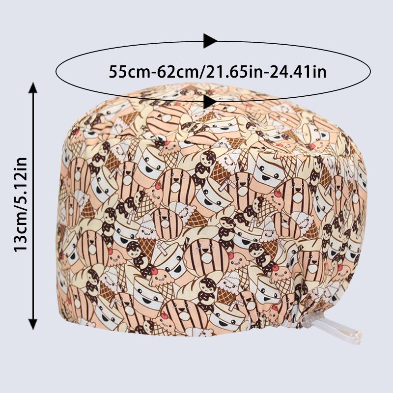 Fashionable Digital Printed Medical Hats for Women Men Breathable Soft Nursing Caps TOOTH Pet Clinic Surgical Scrubs Hat