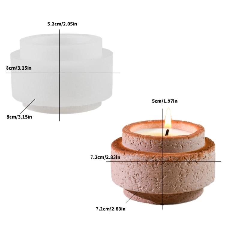 Modern Decorative Moulds Concrete Cylinder Silicone Molds Silicone Candle Cup Mold for Home Making Unique Candle Cups