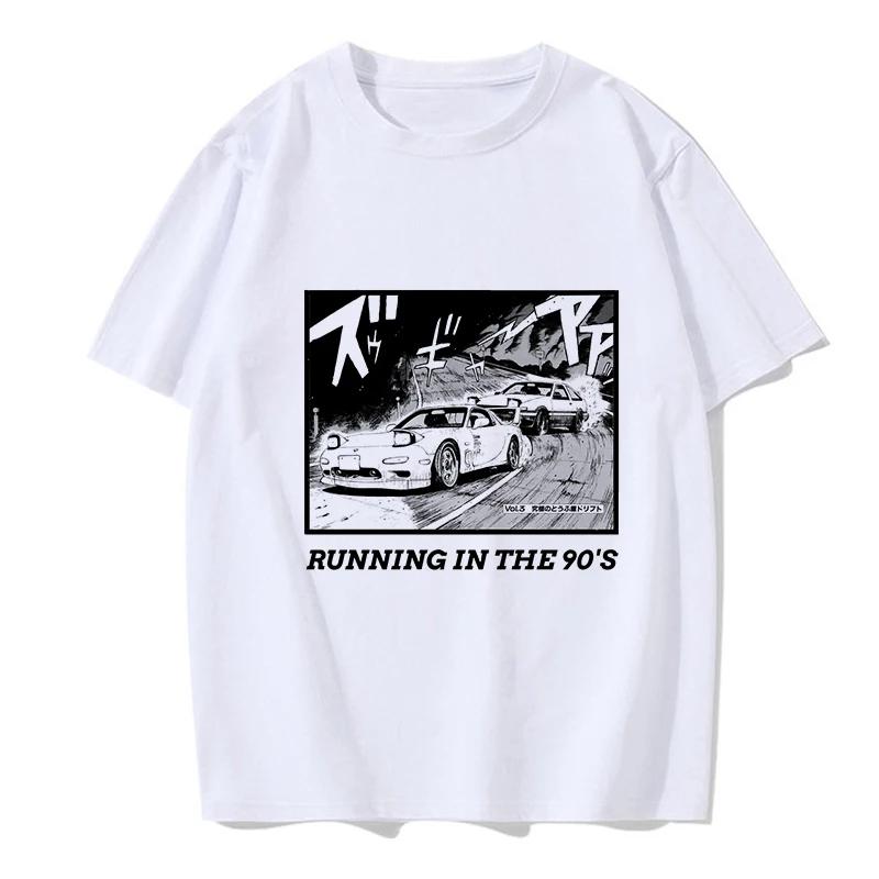 Japanischer Anime Cartoon Gothic Redsuns EU Größe Top Initial D T-Shirt Herren Grafik T-Shirt AE86 Lustig Harajuku Manga T-Shirt Herren