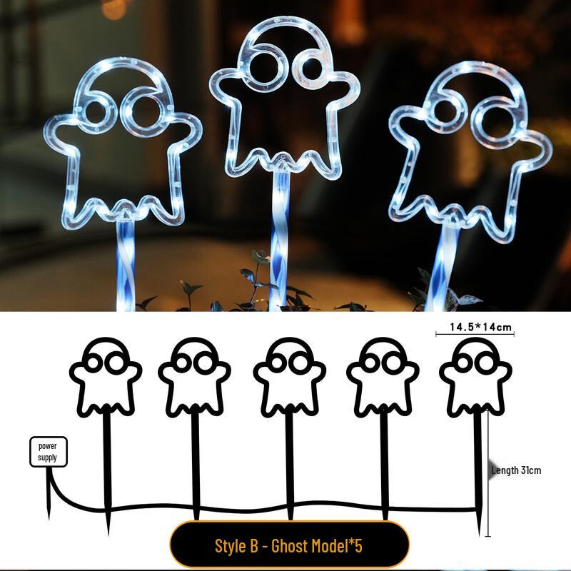 Halloween Pumpkin Ghost Outdoor Ground Light
