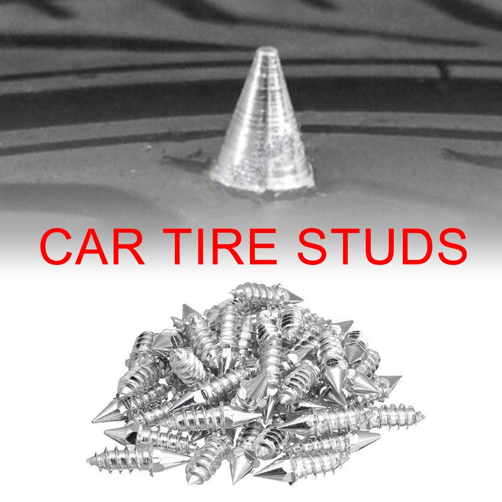 50Pcs Tyre Rivets Anti Slip Ice Snow Spikes Car Motorcycle Off Road Screw Tyre Rivets Wheel