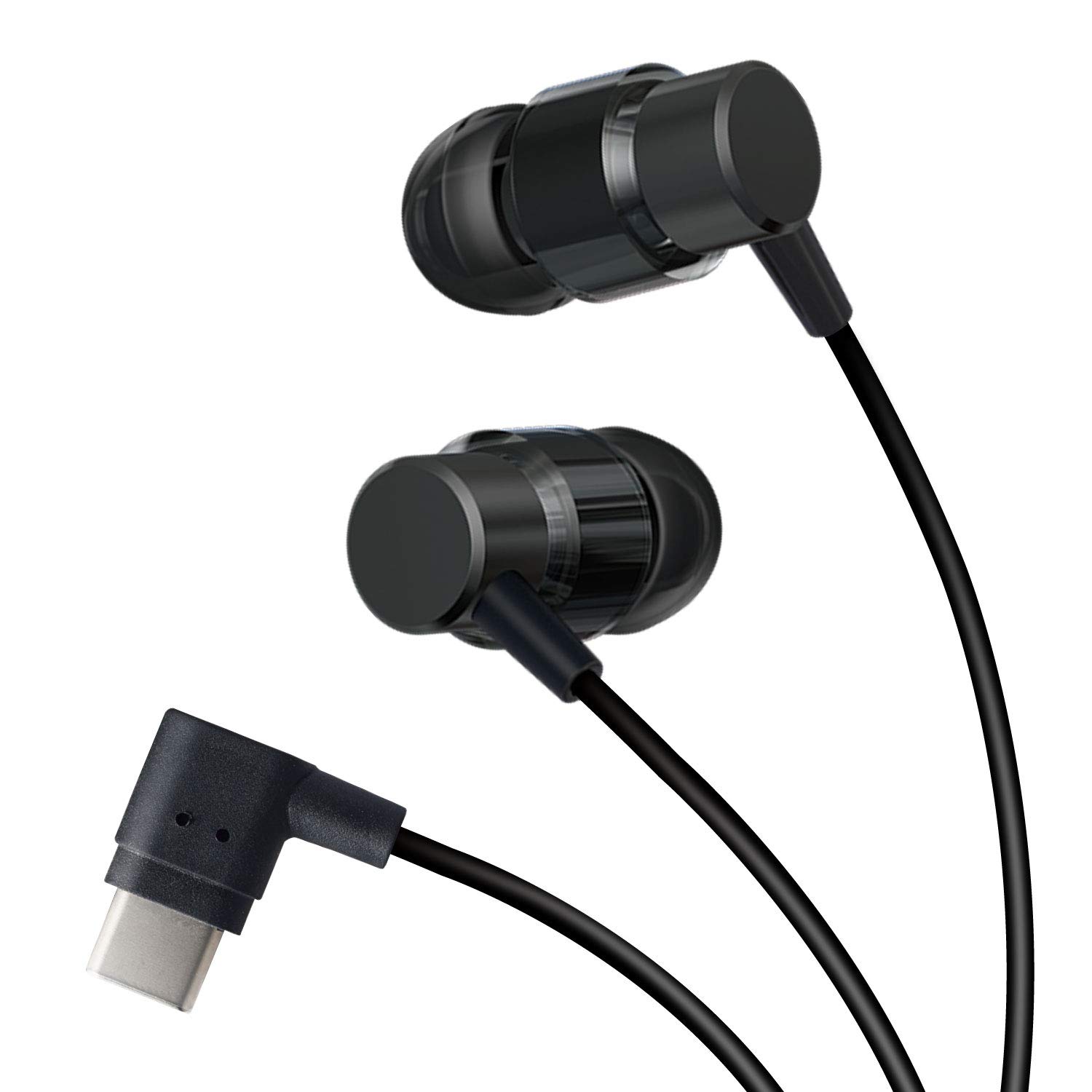 

ELECOM CS100A USB In-Ear Earphones, Type-C, Analog, 9.2mm Driver, Black, EHP-CACS100AXBK
