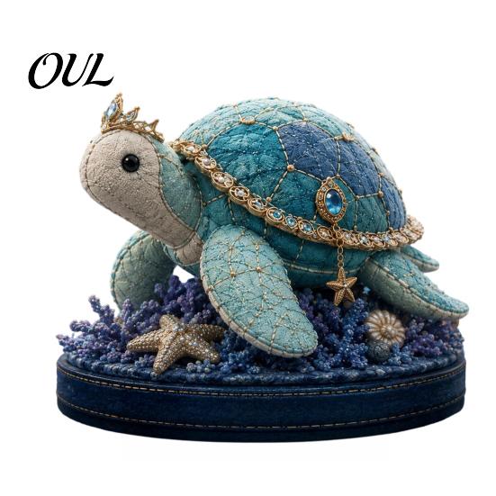 Kit Fai da Te Bambola Animali Marini Patchwork, Set da Cucito Gnomo Fatto a Mano per Decorazione Casa, Artigianato Drago Cartone Animato Tessuto Principiante