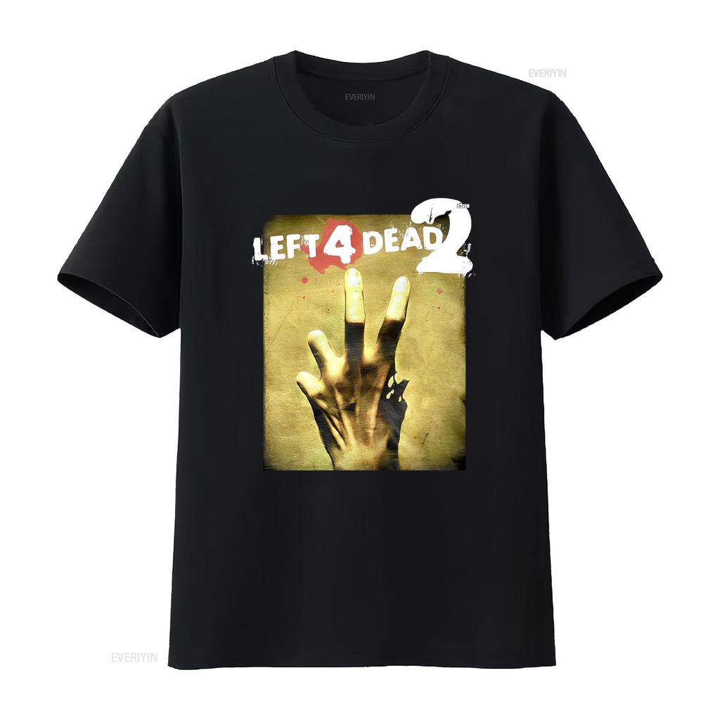 Left 4 Dead 2 Classic T Shirt for Men and Women Black Color Vintage Washed Streetwear Slightly Comfortable