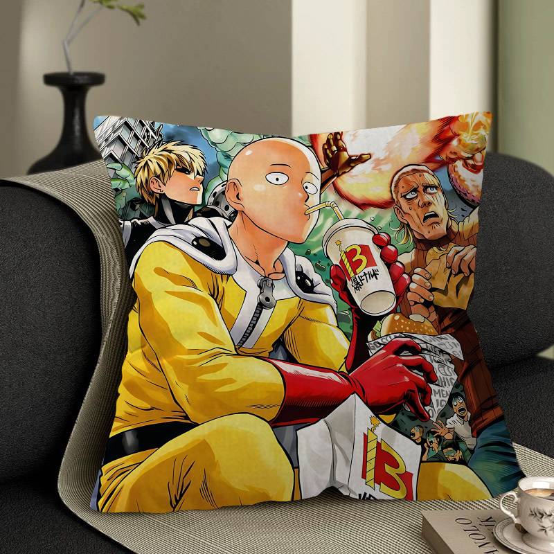 Superhero Anime O-One P-Punch Man Cushion Cover Decorative Pillow Sofa Home Decor Case Pillow Cases