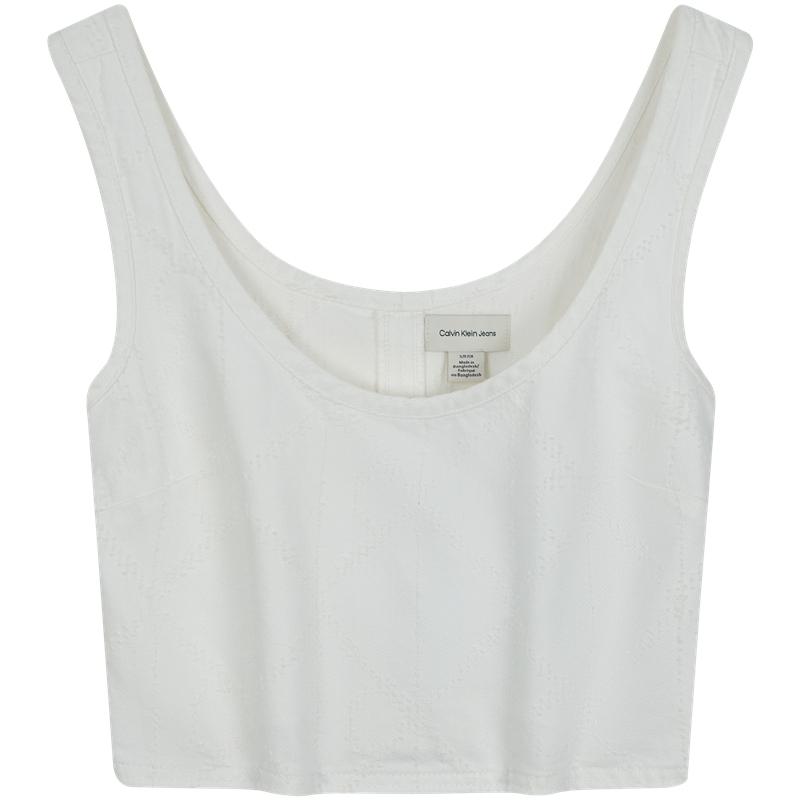 

Calvin Klein Современный Ретро Сексуальный Хлопковый Джинсовый Жилет с Боковой Молнией Женские топы 47D707G XS