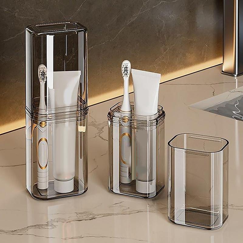 Toothbrush Storage Box Portable Mouthwash Cup Toothpaste Storage Box Toiletry Set Travel Supplies Portable Toothbrush Cup