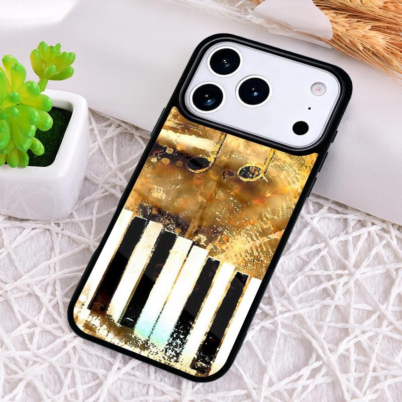 Music Piano Elegant Shockproof Phone Case for iPhone 17 Air 16e 15 11 12 14 13 Pro Max Cover Coque