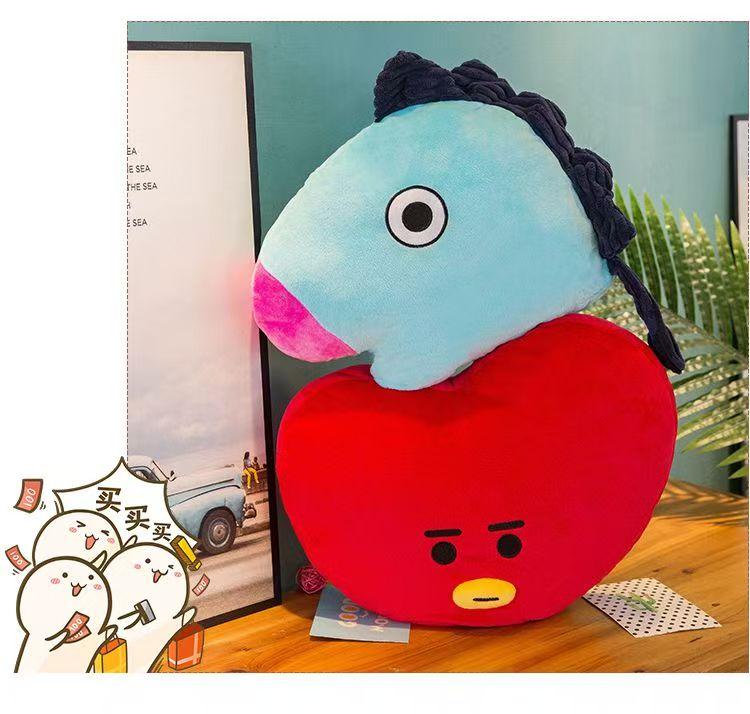 Almofada de conforto de pelúcia BTS BT21 Decoração de casa Kpop