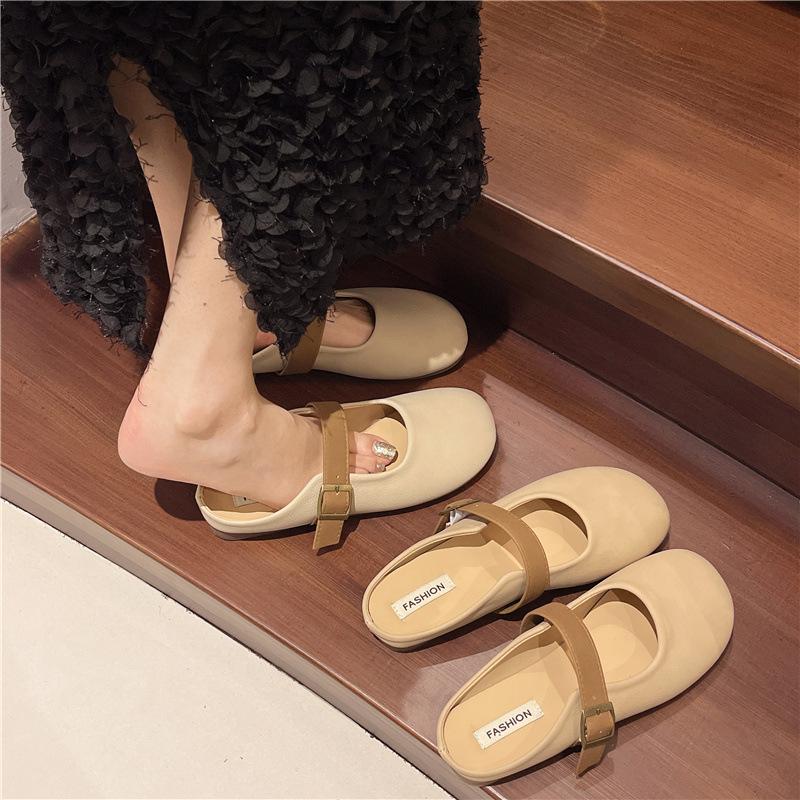 Wear Doudou bag lazy children super hot new half-tray versatile spring and summer women's shoes one-pedal muller shoes