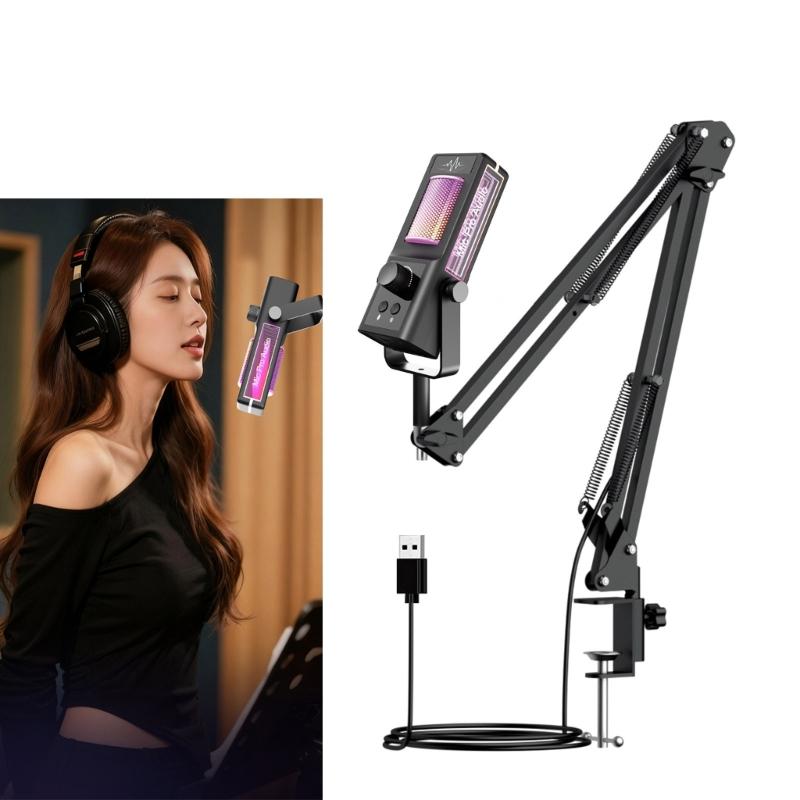 Gaming Microphone With Advanced Noise Cancellation For Clear Recording In Live Streaming Mobile Applications