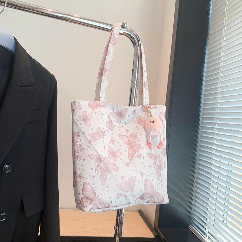 Large Capacity Tote Bag Women's New Summer Beautiful and Fashionable Simple Texture Contrasting Color Commuter Shoulder Bag