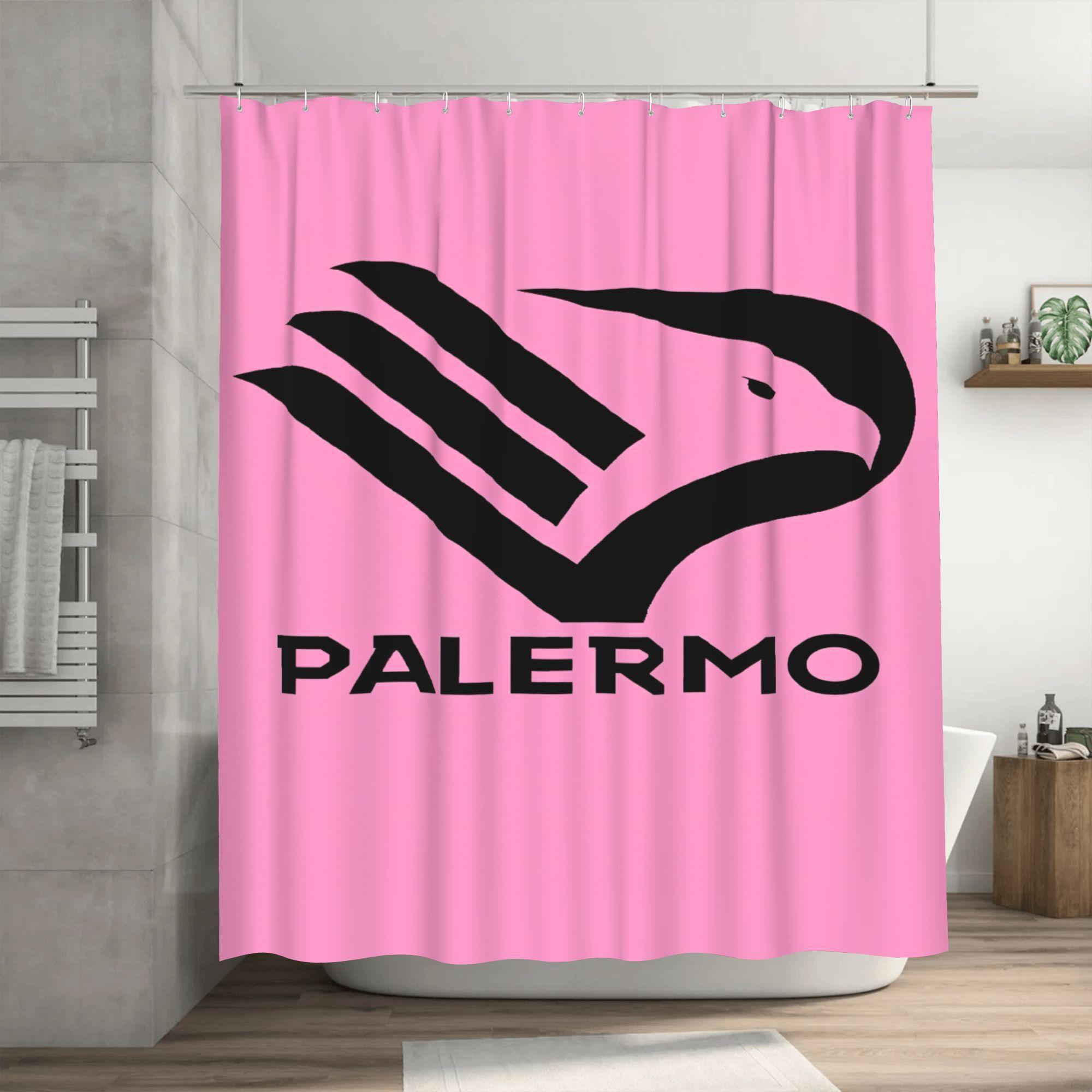 

Fashion-Inspired Shower Curtain with Hooks - Bold Bird Silhouette Design, Vibrant Pink & Black, Durable Polyester, 90x180cm