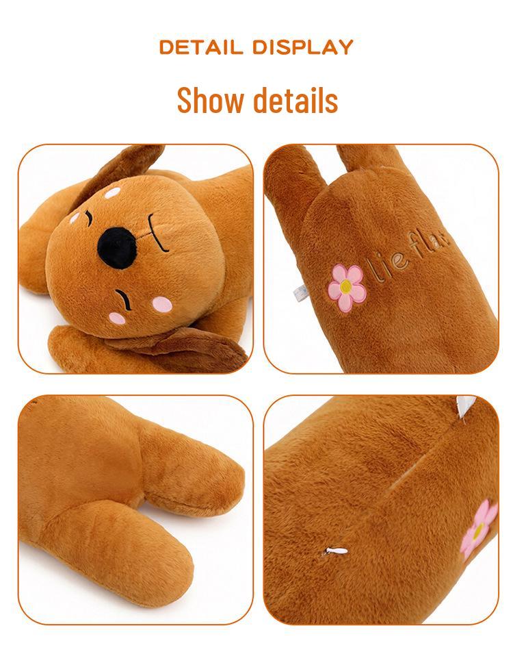 Large Cartoon Long Dog Plush Pillow - Stuffed Companion Sleep Doll & Bed Toy, Perfect Birthday Gift