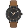 Timex Southview Men's Analog Watch with Leather Strap, Brown, Modern Design