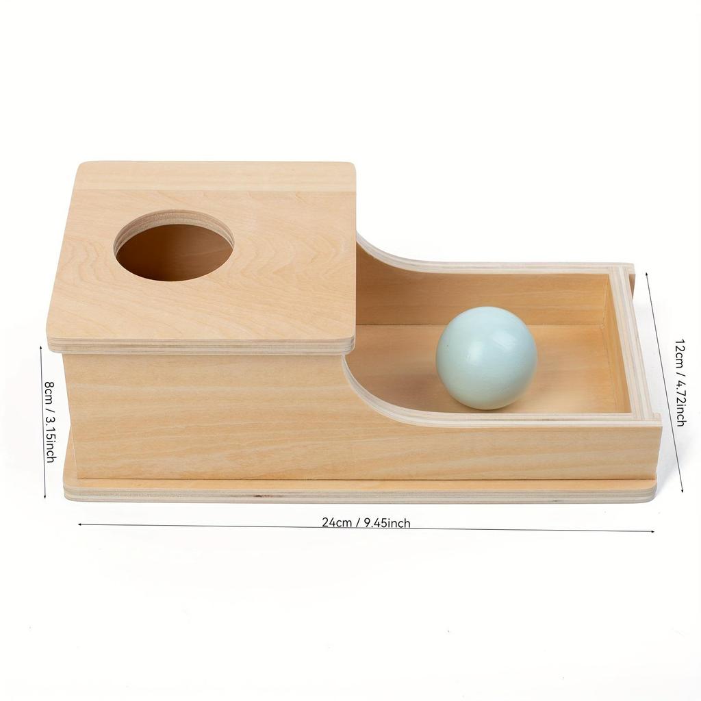 Montessori Holzspielzeug: Frühe Bildung Entwicklungsbox mit runder Schublade für Kinder