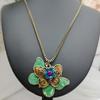 Colorful Retro Butterfly Necklace - European & American Ethnic Style Women's Trendy Accessory