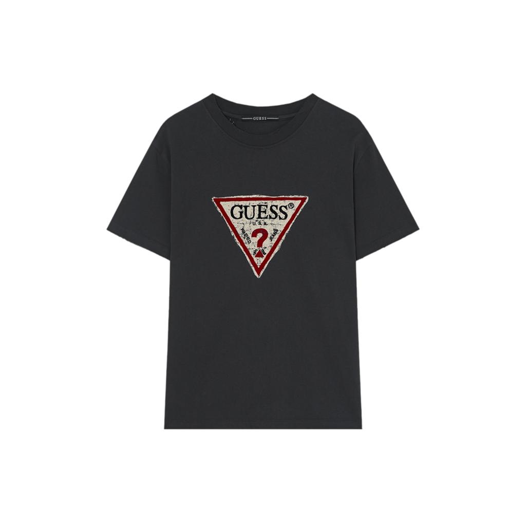 GUESS Hyunjin 26 Fall Vintage Crack Triangle T-Shirt MQ3K1483