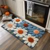 Daisy Pattern Carpet Doormat Non-slip Laundry Room Rug For Bedroom Floor Mat Home Decor Bedside Rugs Outdoor Carpet