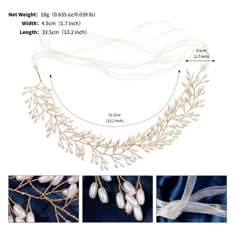 Pearls Wedding Headbands Fashionable Bridal Hairband Elegant Wedding Hairpiece for Women Seeking Elegances Weddings