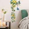 Gelbe Blume Blauer Schmetterling Vogel Wandaufkleber Niedlich Kühlschrank Fenster Schrank Heim Zimmer Dekorationen DIY Aufkleber Kunst Wandbild