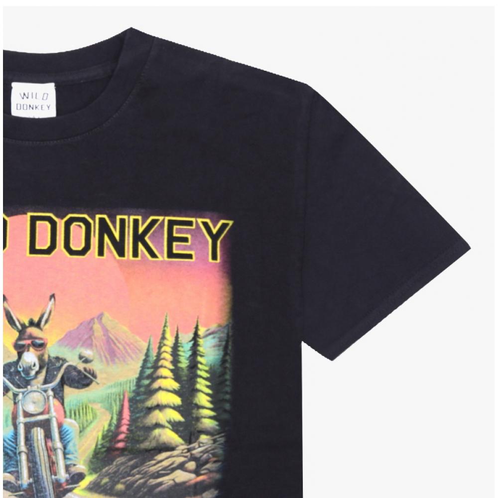 Wild Donkey Unisex T shirT T Riding Jerry Black