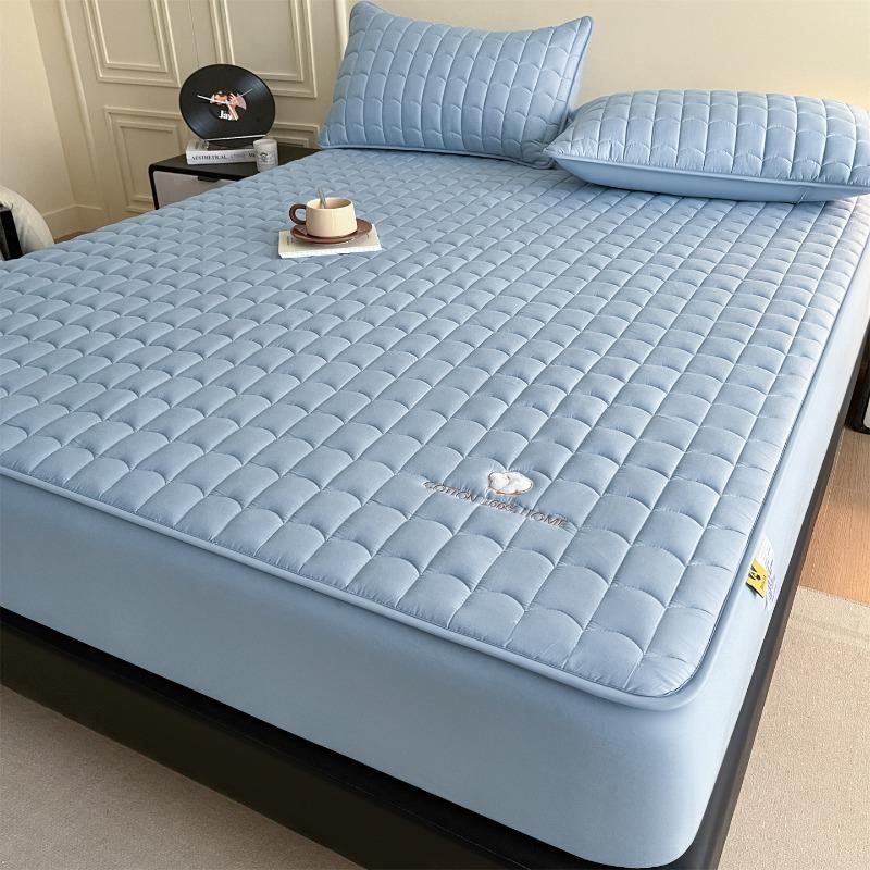 100% Cotton Quilted Fitted Mattress Protector Breathable Waterproof Bed Sheet Cover Single Piece Multiple Sizes Available