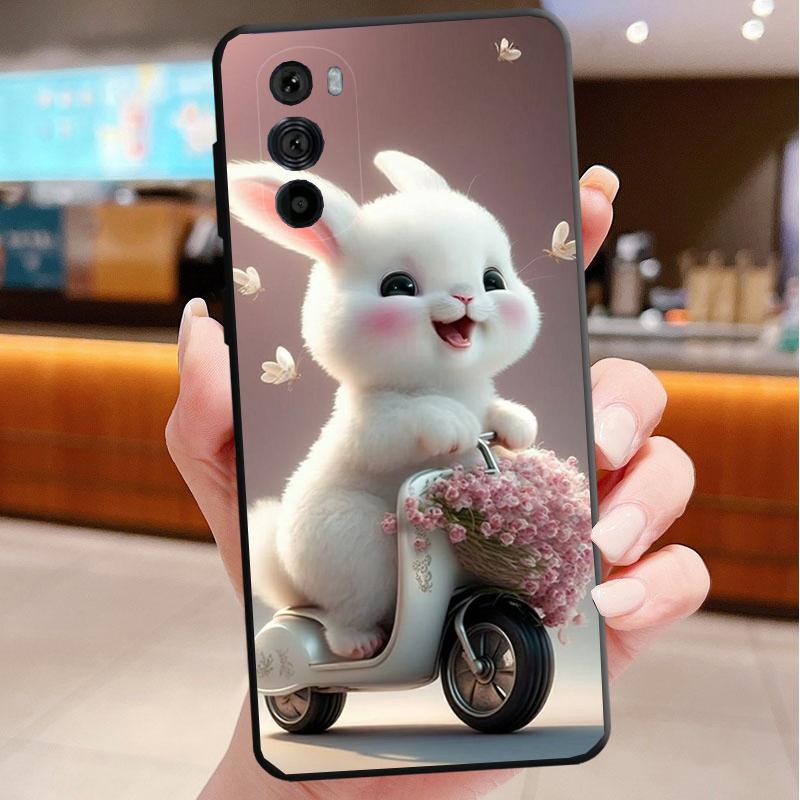 Rabbit Animal Phone Case For Motorola Edge 60 50 40 Pro 60 50 40 30 Ultra Neo Fusion Moto G Play G Stylus G Carcasas