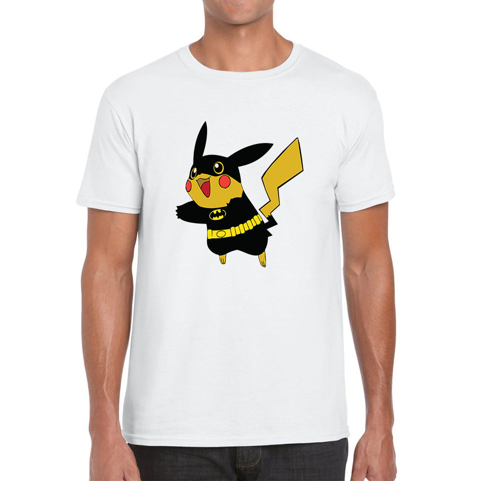 Pokémon Pikachu Batman Dc Comics Pikachu X Batman Mashup Pika-Bat Parody Mens Tee Top M