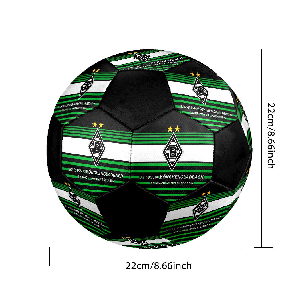 Borussia Indoor Soccer Ball Colorful Machine Stitched PVC Size 5 Team Training Competition Ready Durable High-Bounce Cool Sports Gift
