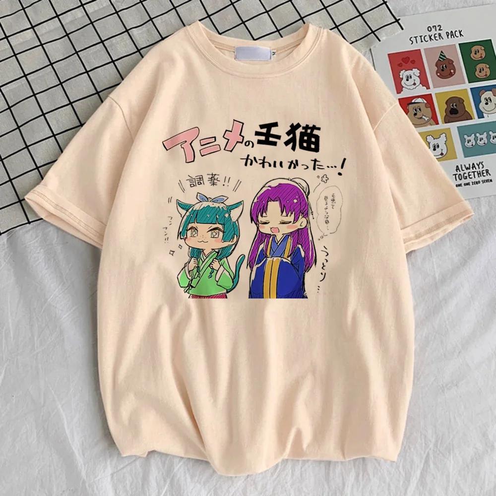 Kusuriya No Hitorigoto T-skjorte Dame Y2k Grunge Kawaii Komfortabel Fargerik T-skjorte Dame 2000-tallet Grunge Klassisk Hip Hop Harajuku