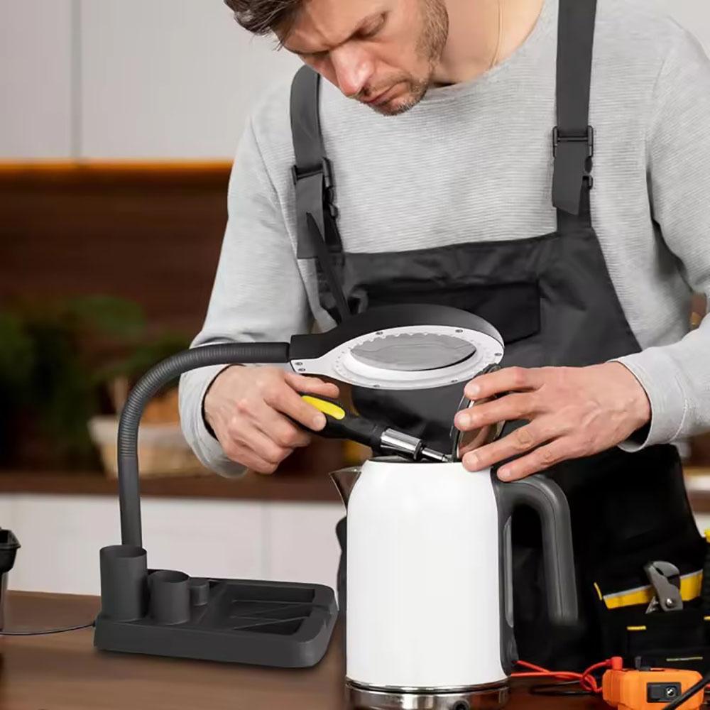 5X 10X Magnifier with 40 LED Lights, High Vision Illuminated Magnifier Lamp, Desk Lamp for Reading and Closing Work