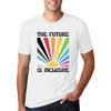 QAUN Mens Pride Shirt LGBT Pride Clothing The Future Is Inclusive T Shirts S-XXL