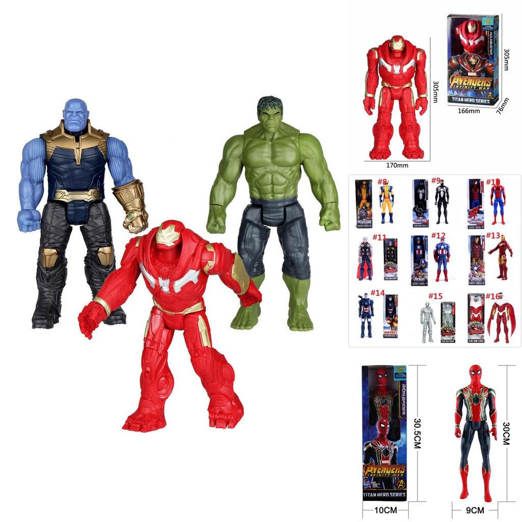 Premium Quality Avengers Titan Hero Series 12" Thanos Iron Spiderman Hulk Thor Action Figures