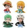 Sada 10 ks Anime One Piece Figurky Hračky Luffy Roronoa Zoro 4cm Q Verze Akční Figurka Kawaii Panenka Dekorace do Auta PVC Model Dárek