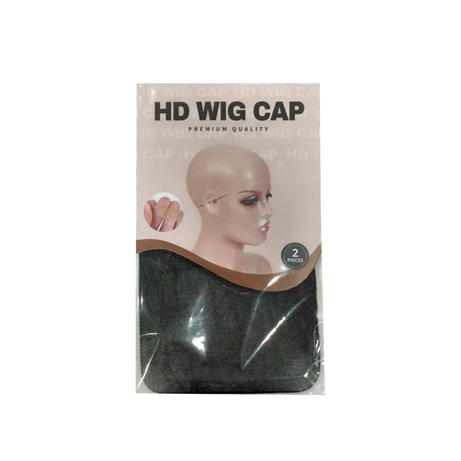 

WIG CAP Lace Transparent Super Elastic Net Cap One Size чорний