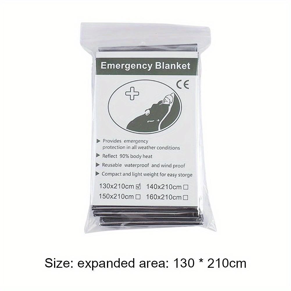 Windproof Waterproof Foil Thermal Emergency Blanket Survival Gear First Aid Military Rescue Kit for Camping Outdoor250