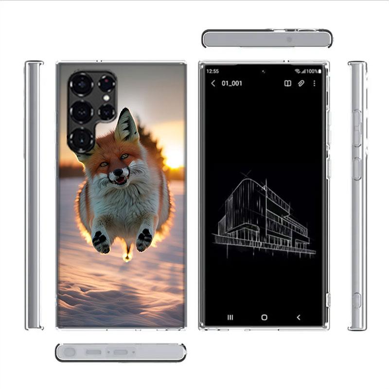 The Red Fox in Winter Ice and Snow Cases Phone Case for Samsung Galaxy S26 Ultra S25 Edge S24 S23 FE S21 Plus S20 S22 S10 Cover