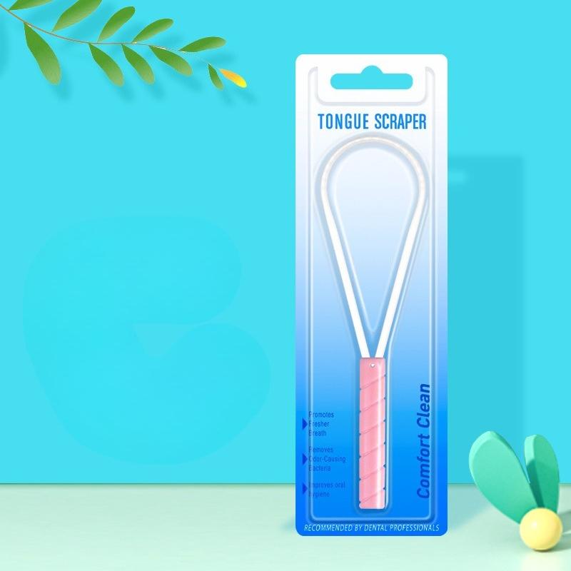 

Card Suction Tongue Scraper - O-shaped Plastic Tongue Coating Brush - Tongue Cleaning Device - Oral Hygiene Cleaner розовый