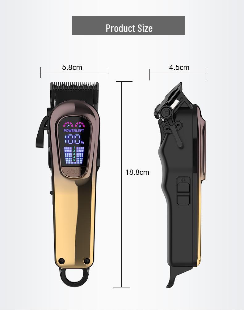 Akıllı Çift Elektrikli Saç Kesme Makinesi Seti - Anne ve Çocuk İçin - Büyük ve Küçük, Type-C Şarjlı ve Dijital Ekranlı