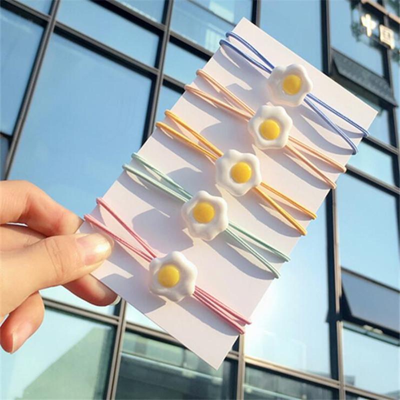 5 Pcs/set Cartoon Animals Flower Children Elastic Hair Rubber Bands Accessories For Girls Kids Scrunchies Tie Hair Rope Holder