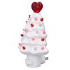 Xmas Tree Night Light Ceramic LED Plug Into Wall Decorative Lamp for Home Kids Room Bedroom Hallway 