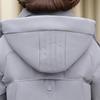 Middle Age Women Winter Long Down Jackets Vintage Plus Size Parkas Hooded Elegant Thick Warm Down Coats Woman Outerwears