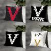 Popular Stylish V-Vrunk-S Pillow Case Natural Linen Organic Fabric Double-Sided Printing Sofa Home Decor Gift Pillow Case
