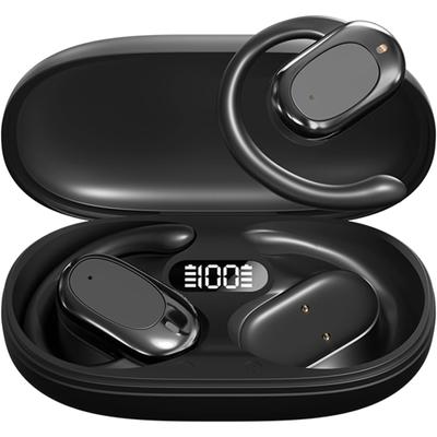 Open-Ear Headphones Wireless Earbuds Adjustable Ear Hooks Powerful Sound Clear Calls LED Lights 36H Playtime Bluetooth 5.4 Multipoint Connection