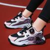 Autumn leather new children's sports shoes, boys and girls breathable rotating buckle sports running shoes shock absorption and non-slip