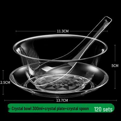 JINGRX Einweg-Kristallplastikschüssel-Set
