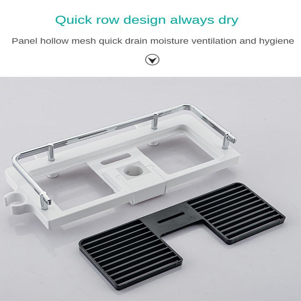 Wall Shelf Shower Rod Rack Shower Storage Hanging Basket Bathroom Shelf Bathroom Lift Rod Bracket